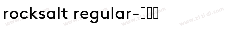 rocksalt regular字体转换